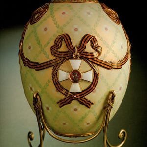 Fabergé Cross of St George Egg Original Vintage Large Book Print - Imperial Russian Fantasies - Gift for Art and Beauty Lovers