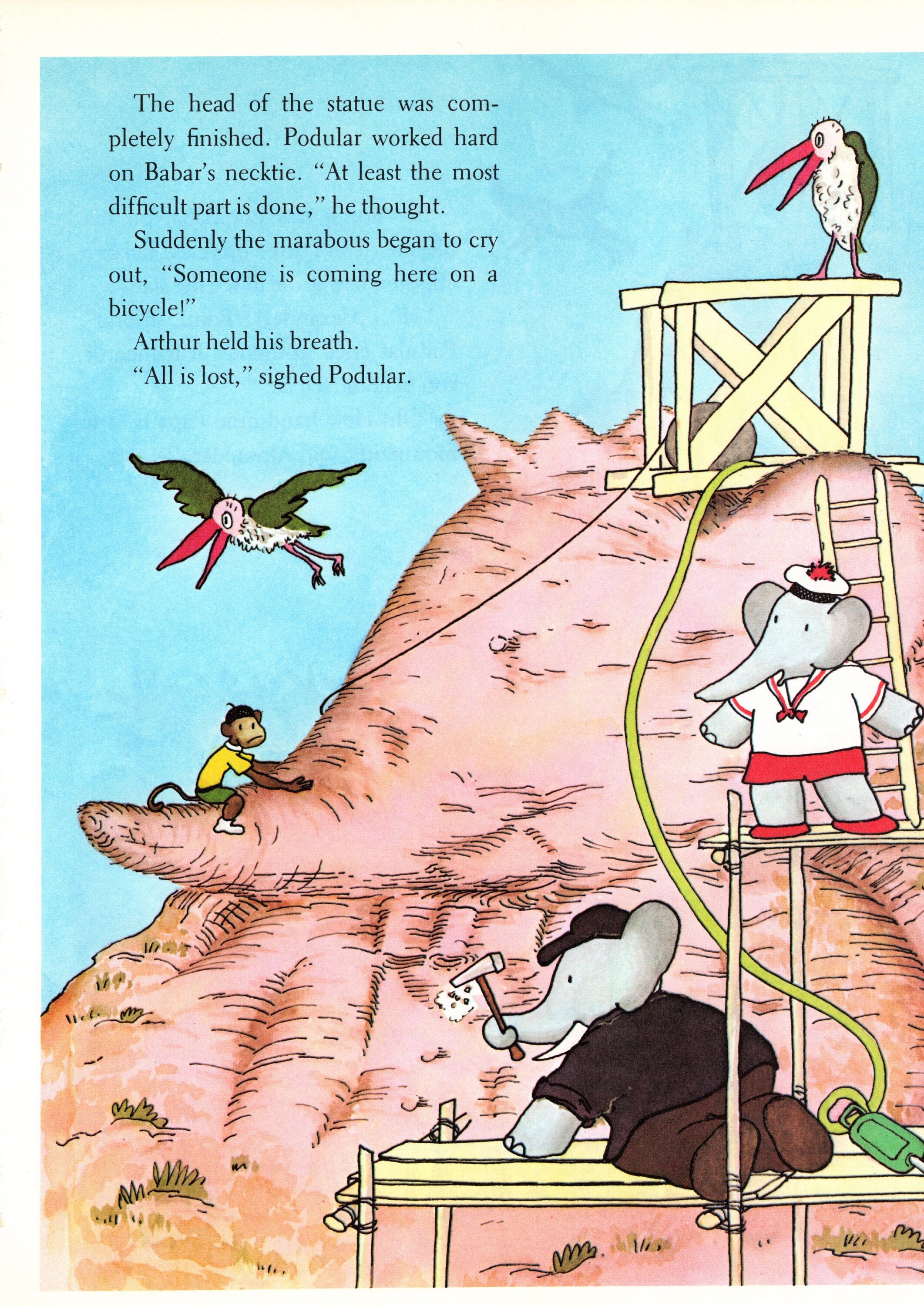 1981 Babar the Elephant Large Original 2sided Vintage Print Etsy UK