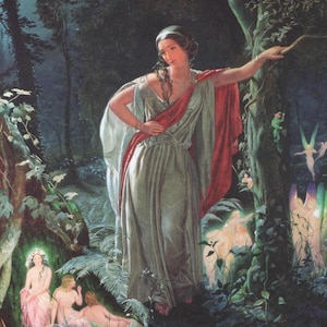 Vintage Fairy Garden Original Book Print – John Simmons illustrator - Fairy Folklore – Fairyland - Unique gift (Faeries)