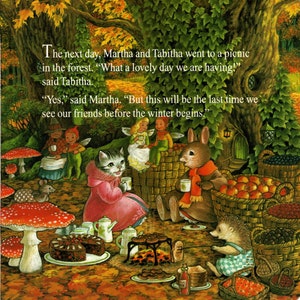 Shirley Barber Vintage Board Book Page: Martha B. Rabbit, Woodland Fairies