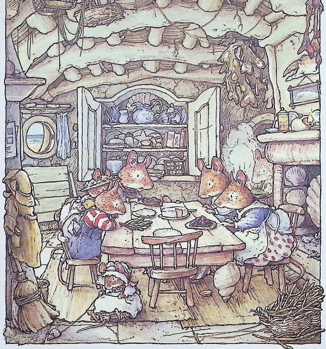 Brambly Hedge Original Jill Barklem Print - Vintage 1992