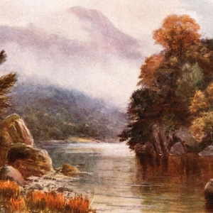 1911 Muckross Lake Print: County Kerry, Ireland Vintage Art