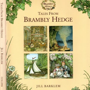 Brambly Hedge Print: Jill Barklem Mice Illustration, 1998 Vintage Book Dust Jacket