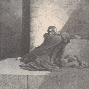 Gustave Doré &quot;Baruch&quot; Antique Print, 1891 Bible Gallery