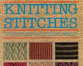 KNITTING STITCHES Pattern Library book - 100s of Stitches for Beginners or Experts - basic to intricate patterns - vintage craft book
