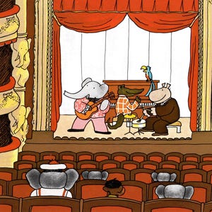 Babar der Elefant Original Druck - Einzigartiges Geschenk