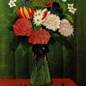 Henri Rousseau Druck: Blumen in einer Vase, 1909 - Vintage Post-Impressionismus