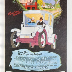 Antique Auto Ads Poster: Baker Raulang & Nordyke Marmon, 1919/1917