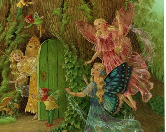 Shirley Barber Fairies Print: Vintage Fairyland Art