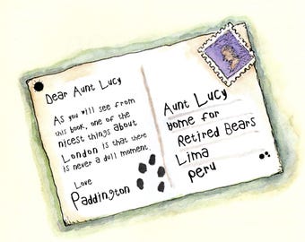 Lámina vintage del oso Paddington: Gran Tour por Londres, Arte infantil