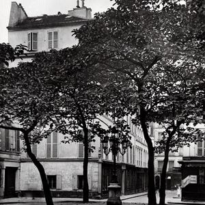 Década de 1920 André Kertész "J'aime Paris" Impresión original de libro grande a 2 caras - Place Furstenberg & Rue de Grenelle - Fotógrafo famoso - Regalo