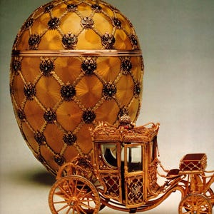 Fabergé Coronation Egg Vintage Large Book Print - Imperial Russian Fantasies - Gift for Art and Beauty Lovers
