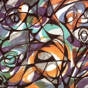 Ofer Feniger Original Painting &quot;Composition&quot;: Israeli Modern Art, 1960
