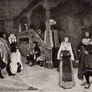 Stampa dell&#39;opera di Wagner del 1930: Faust, Atto II, Scena 1