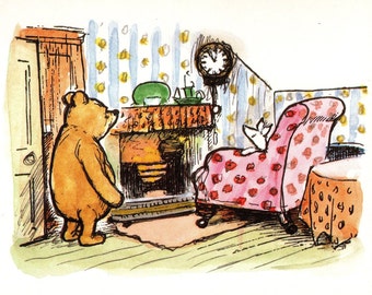 Winnie the Pooh & Piglet Poster - Original Vintage 1993 - Baby Shower - Nursery - Children's Room Art - Unique Gift