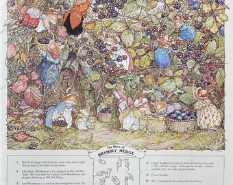 Póster de ratones de seto de Brambly - Jill Barklem, 1981 (30 x 40 cm)