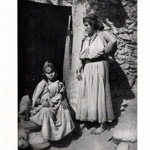 1910 Kabyle Women Photo Print: Algerian Ethnology Antique