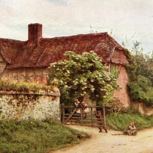 1923 The Elder Bush, Brook Lane, Near Witley, Surrey Print | Original Allingham Watercolour