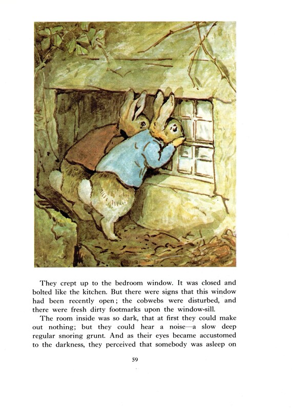 1984 Beatrix Potter Peter Rabbit & Benjamin Bunny Original