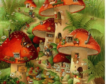 Shirley Barber Fairyland Print: Vintage Forest & Woodland Art
