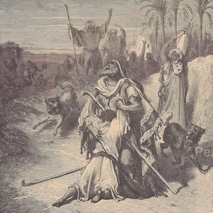 Gustave Doré &quot;The Prodigal Son&quot; Antique Bible Print, 1887
