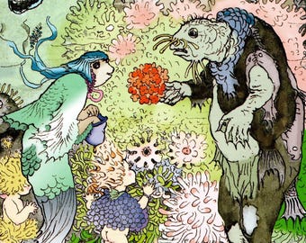 May Gibbs Gumnut Babies Vintage Print: Australian Bush Fairytale (4x5.5in)