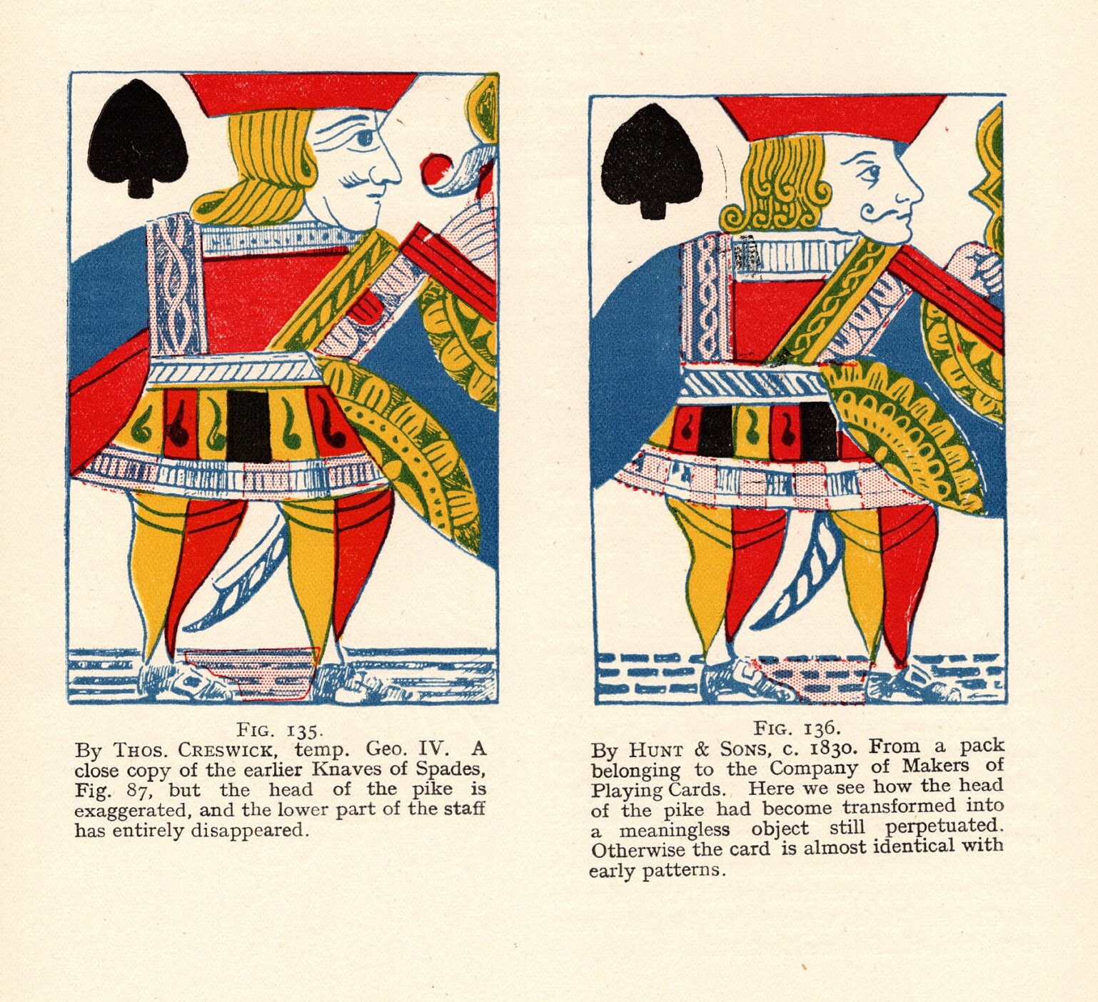 1930 Antique Playing Cards Knave of Spades 1830 Original Etsy