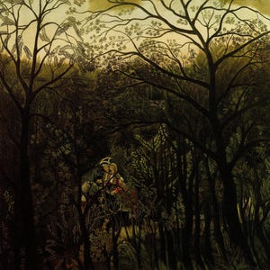 Henri Rousseau Vintage Druck: Post-Impressionistische Waldszene