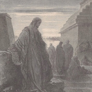 1891 Gustave Doré &quot;Daniel&quot; Antique Bible Print