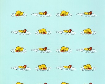 Vintage Winnie de Pooh-boekprint - Shepard-illustratie, kinderkamerkunst