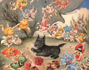 Gumnut Adventures Original Vintage Print – May Gibbs' Lovable Australian Bush Characters - Fairytale Landscapes - Unique Gift