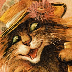Original Vintage Cat Print – Victorian & Edwardian eras – Louis Wain and Others - Cat Lovers - Irresistible Felines - Unique Gift