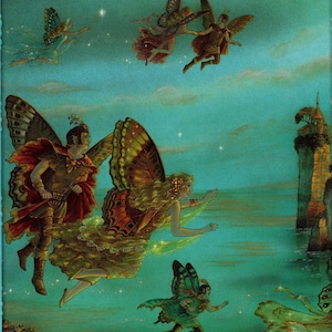 Shirley Barber Vintage Fairy Print: Seashore Fairy Folk Art