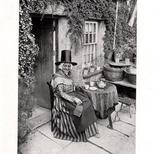 1910 Welsh Woman Antique Photo Print: Ethnology Anthropology Decor