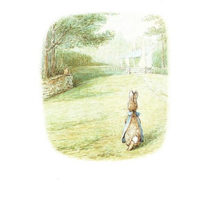 Beatrix Potter Flopsie Bunnies Druck: 1987 Vintage Kinderzimmer Kunst