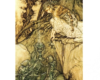 Arthur Rackham 'The Magic Cup' Vintage Print - Classic Storybook Art