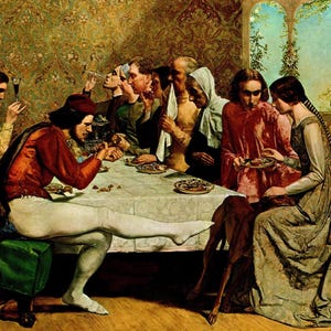 MILLAIS Oryginalny Vintage Book Print „Isabella” – Malarstwo Prerafaelitów - Wyjątkowy Prezent
