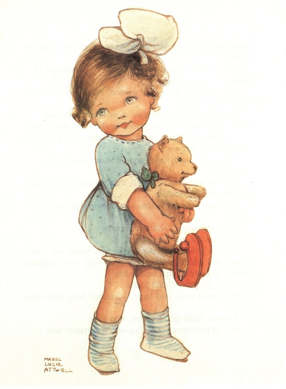 Mabel Lucie Attwell Print – Vintage Children's Nursery Art - Etsy
