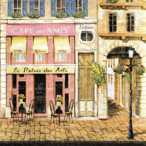 4 guardanapos de papel / guardanapos - FRENCH CAFE SCENE - Decoupage, Scrapbooking, Card-making, Mixed Media, Collage, Paper Craft