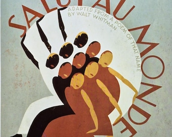 Vintage Theatre Poster 2-sided – Salut au Monde / Flight – Theatrical History Wall Art