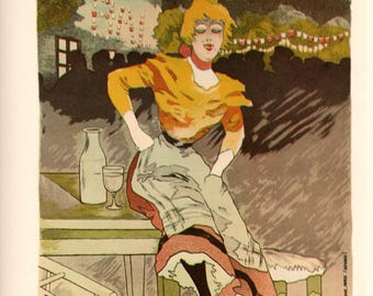 Vintage Poster Art 2-sided Print | Albert Guillaume / Dudley Hardy | 1890s European & American Posters