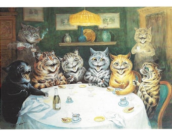 1983 Louis Wain’s “Edwardian Cats” – Original Vintage Print – Cat Lovers – Irresistible – Flamboyant - Unique Gift (15)