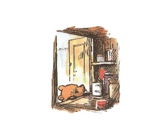 Vintage Winnie Puuh Druck - Kinderzimmer Kunst Geschenk