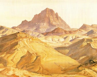 Hans Heysen Original Vintage Print - 'The Land of the Oratunga’ - Australian Landscape Artist