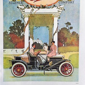 Peerless and Pierce-Arrow Antique American Auto Ads - Large Original Vintage Poster 2-sided - Unique Gift classic car enthusiasts