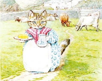 1986 Beatrix Potter Print: Tom Kitten Nursery Art