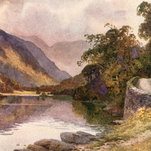 1920 Ullswater, The Lake District, England - Original Vintage Print - Unique Gift
