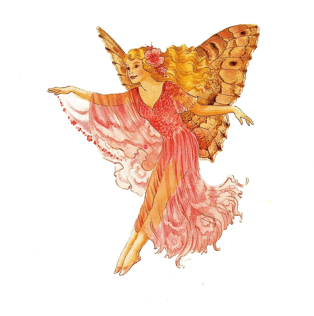 Original Shirley Barber Vintage Fairies Large Print Fairy Folk Forest and Woodland Creatures