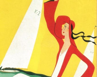 Art Deco Cover 'Art, Goût, Beauté' Illustration: 1932 Vintage Fashion Print