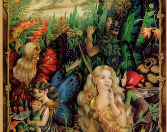 Shirley Barber Fairies Print: Enchanted Woods Vintage Art